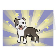 Little Star Pitbull/American Staffordshire Terrier Greeting Card