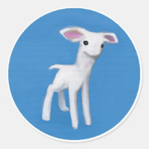 Little Sugar Lamb Round Sticker