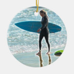 Little Surfer Girl Christmas Ornaments