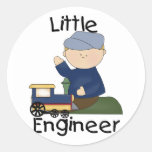 Little Train Engineer T-shirts and Gifts Round Stickers