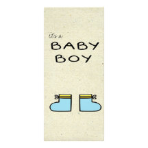 little wobblies baby announcement customized rack card