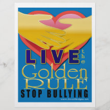 live golden rule stop bullying custom flyer