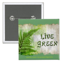 LIVE GREEN Eco Enviro Gift Items for Earth Day Buttons