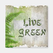 LIVE GREEN Eco Enviro Gift Items for Earth Day Fridge Magnet
