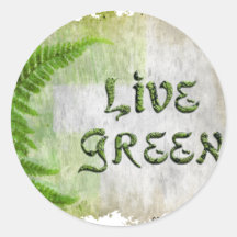 LIVE GREEN Eco Enviro Gift Items for Earth Day Sticker