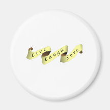 Live Laugh Love Banner Refrigerator Magnets
