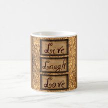 Live Laugh Love Brown Frame Mug