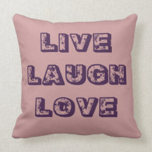 Live Laugh Love Floral Pillow