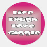 Live laugh love giggle stamps and cards stickers