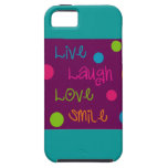 Live, Laugh, Love, Smile Polka Dots iPhone 5 Case