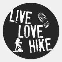 Live, Love, Hike Sticker
