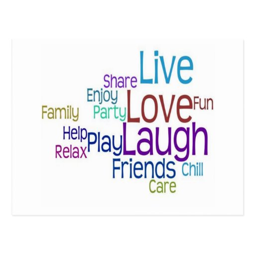 Live Love Laugh Post Card