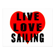 Live Love Sailing Post Cards