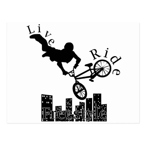 Live, Ride, Freestyle Postcard