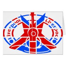 liverpool flag greeting cards
