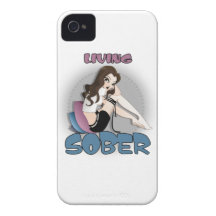 Living Sober iPhone 4 Cover