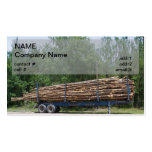 loaded pulpwood trailer business card