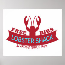 Lobster Shack Fresh Seafood Logo Print
