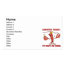 lobster toast its whats for dinner business card template
