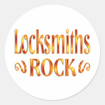 Locksmiths Rock Round Sticker