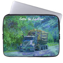 Logging Truck Driver's Art Laptop Sleeve