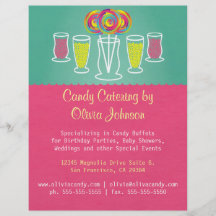 Lollipop Style Candy Catering Business Flyer
