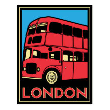 London Art Deco Poster Postcard