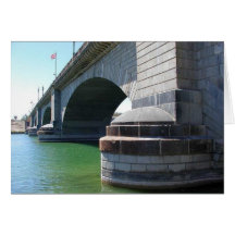 London Bridges Water Greeting Cards