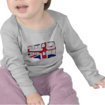 London Bus with Union Jack t shirts and gifts