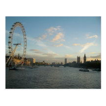 London Eye and Parliament Post Card