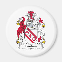 London Family Crest Fridge Magnet