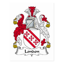 London Family Crest Post Card