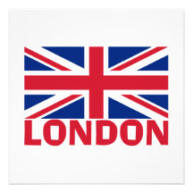 London in Red Personalized Announcements