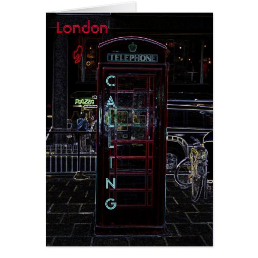 London Phone Booth Notecard
