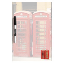 London Phone Box Dry Erase White Board