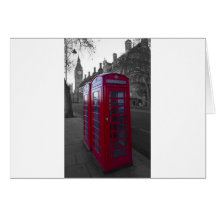 London Red Telephone box Greeting Cards
