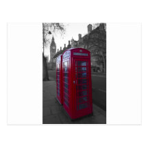 London Red Telephone box Post Cards