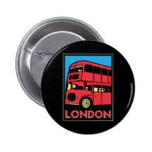 london westminster england art deco retro poster pinback button