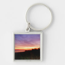 Lonely Beach at Sunrise Norfolk VA Keychain