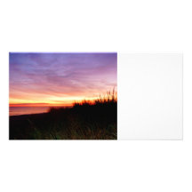 Lonely Beach at Sunrise Norfolk VA Customised Photo Card