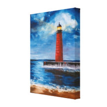 Lonely Beacon Wrapped Canvas Canvas Print