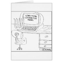 Lonely Fork Looking For Friends Card