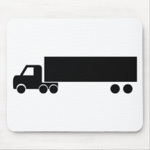 long black truck icon mouse pad