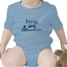long, dark, and handsome baby bodysuit