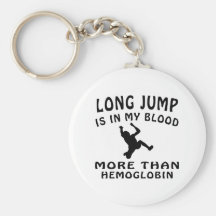 Long Jump Design Keychain