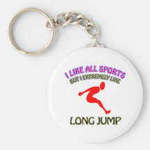 long jump designs key chain