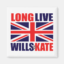 Long Live Wills & Kate Fridge Magnet