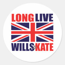 Long Live Wills & Kate Round Stickers