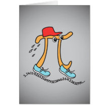 Long Running Pi - Funny Pi Guy Cards