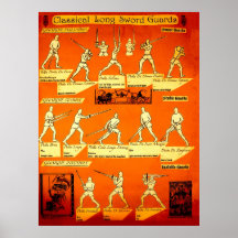 Long Sword Guard Poster burnt